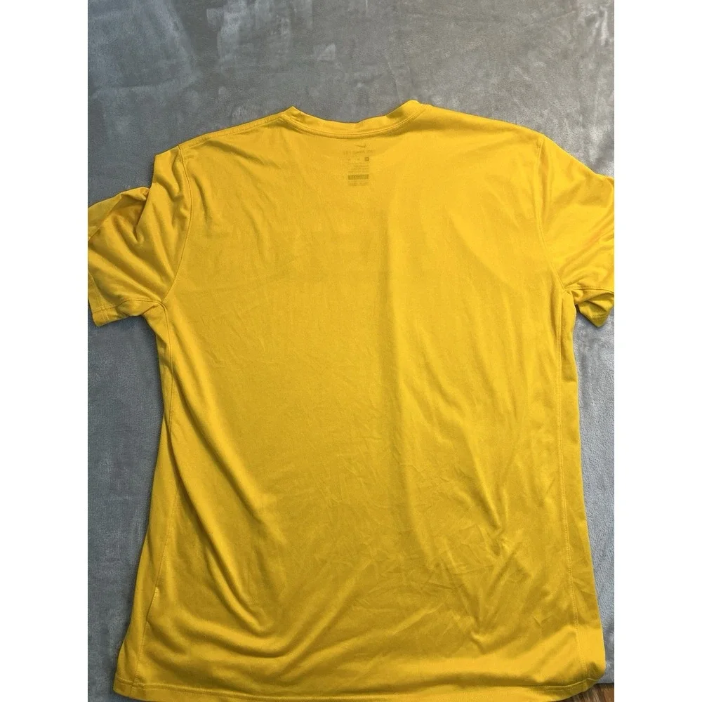 Nike Mens Shirt XL Yellow LSU Tigers Dri-Fit Athletic Football Graphic Tee